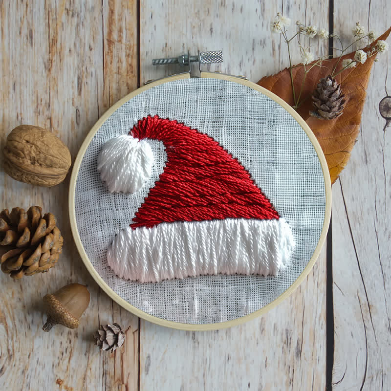 Rubbyoo Embroidery Kit - Santa Hat Christmas Folk - image 5