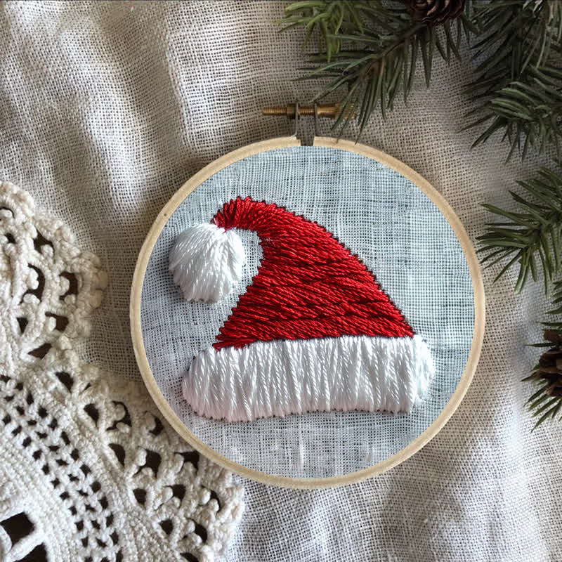 Rubbyoo Embroidery Kit - Santa Hat Christmas Folk - image 8