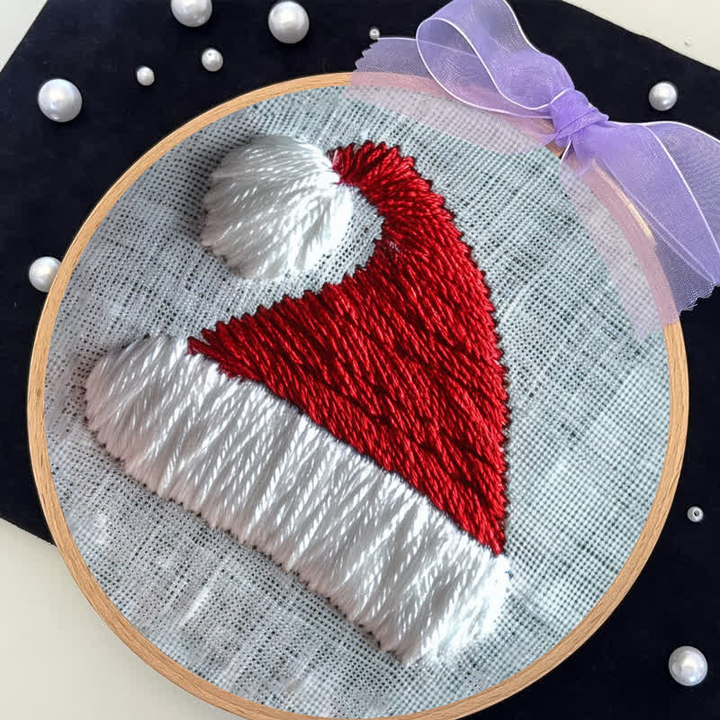 Rubbyoo Embroidery Kit - Santa Hat Christmas Folk - image 6