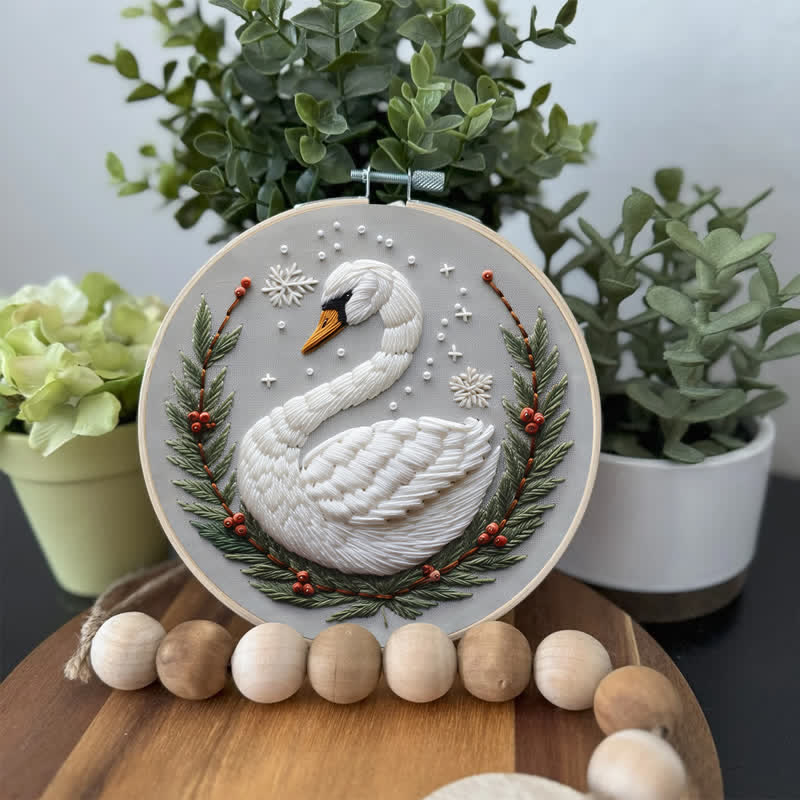 Rubbyoo Embroidery Kit - Seven Swans Swimming - image 2