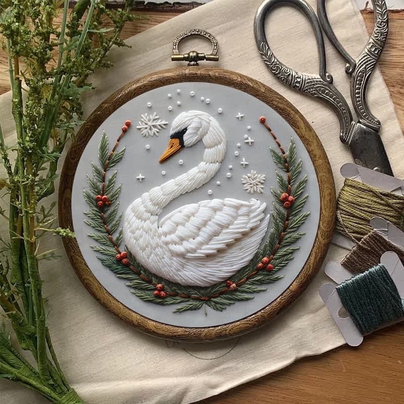 Rubbyoo Embroidery Kit - Seven Swans Swimming - image 8