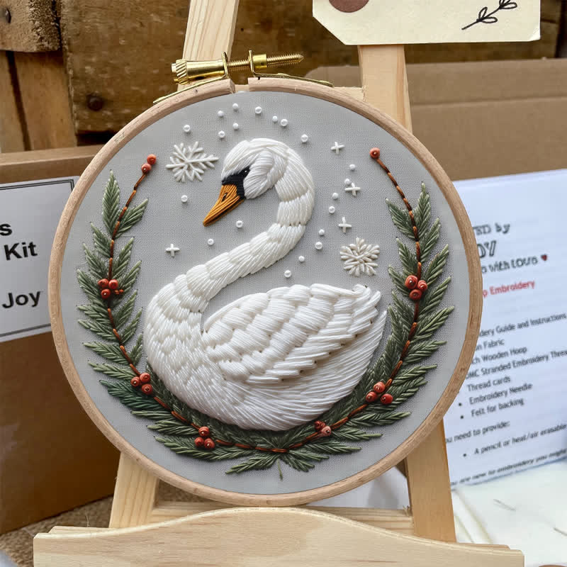 Rubbyoo Embroidery Kit - Seven Swans Swimming - image 6