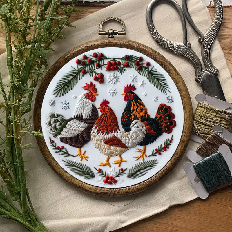 Rubbyoo Embroidery Kit - Chicken and Flowers - image 8