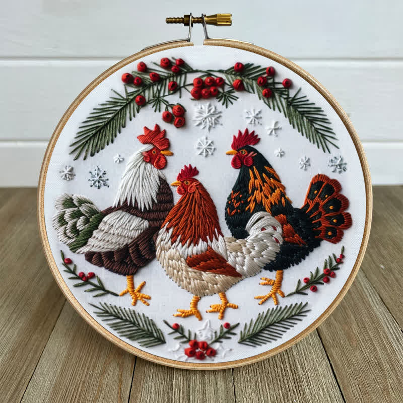 Rubbyoo Embroidery Kit - Chicken and Flowers - image 6