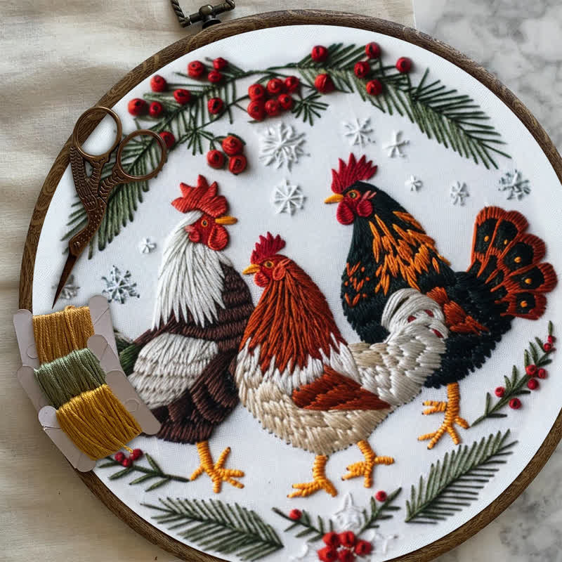 Rubbyoo Embroidery Kit - Chicken and Flowers - image 7