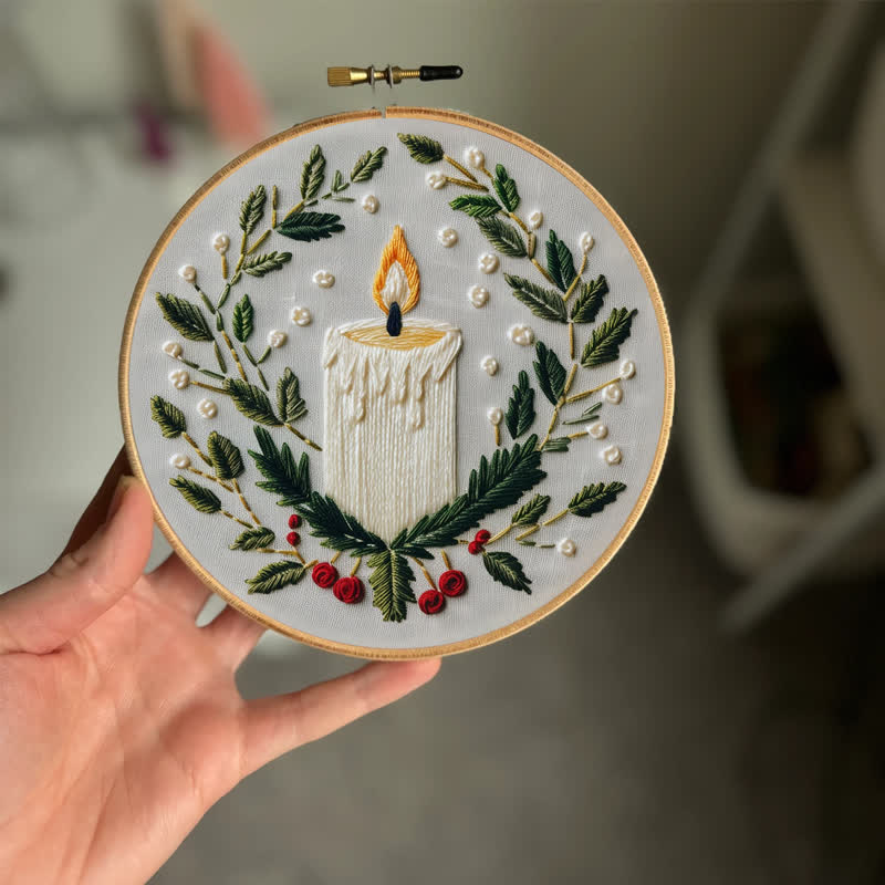 Rubbyoo Embroidery Kit - Christmas Candle - image 1