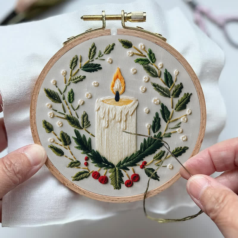 Rubbyoo Embroidery Kit - Christmas Candle - image 2