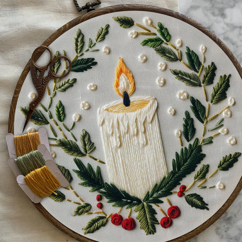 Rubbyoo Embroidery Kit - Christmas Candle - image 7