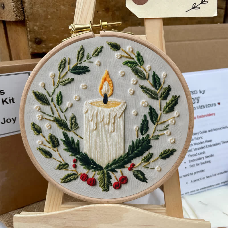 Rubbyoo Embroidery Kit - Christmas Candle - image 5