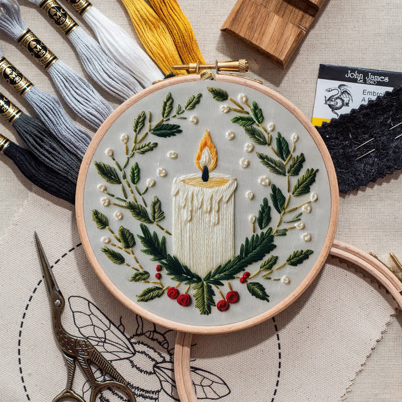 Rubbyoo Embroidery Kit - Christmas Candle - image 8