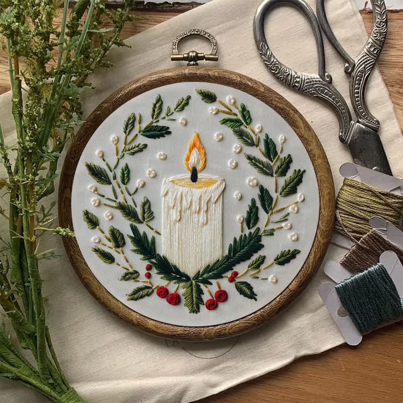 Rubbyoo Embroidery Kit - Christmas Candle - image 6