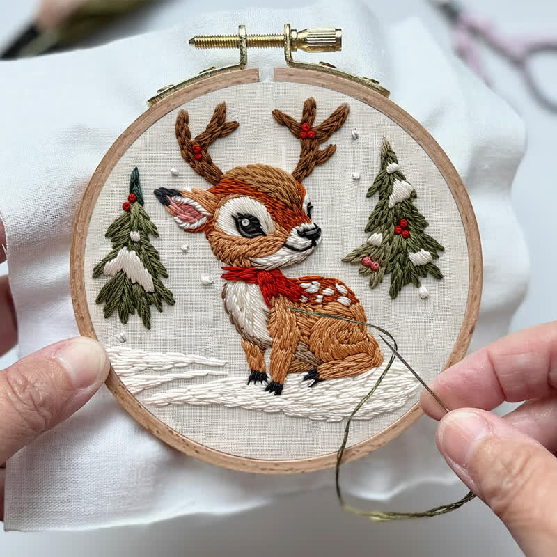 Rubbyoo Embroidery Kit - Christmas Baby Deer - image 3