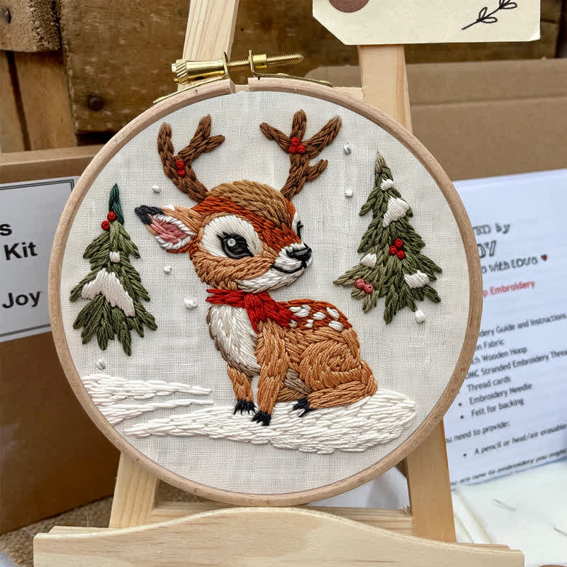 Rubbyoo Embroidery Kit - Christmas Baby Deer - image 5