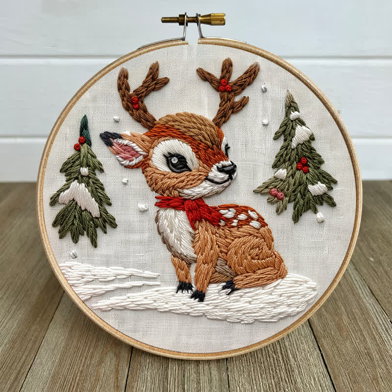 Rubbyoo Embroidery Kit - Christmas Baby Deer - image 4