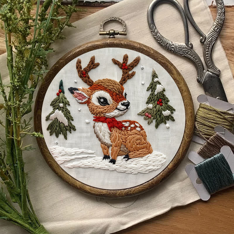 Rubbyoo Embroidery Kit - Christmas Baby Deer - image 7