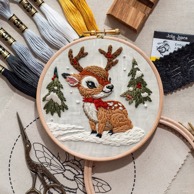 Rubbyoo Embroidery Kit - Christmas Baby Deer - image 8