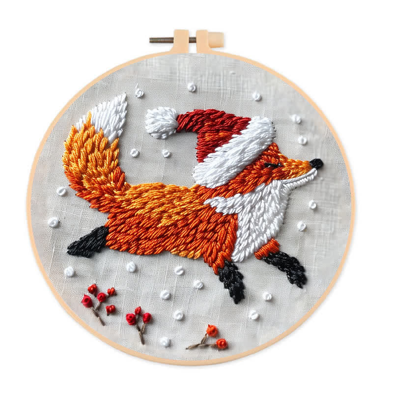 Rubbyoo Embroidery Kit - Running Red Fox  - 20*20cm - image 0
