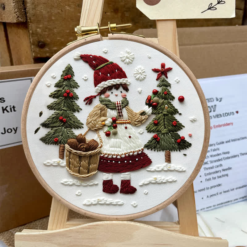 Rubbyoo Embroidery Kit - Christmas Day Girl - image 4