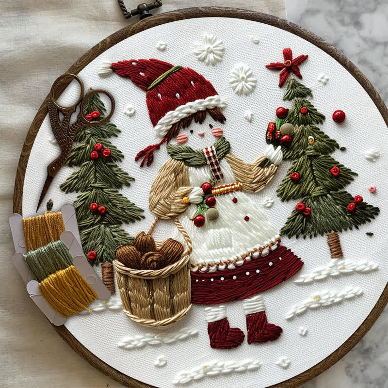 Rubbyoo Embroidery Kit - Christmas Day Girl - image 6