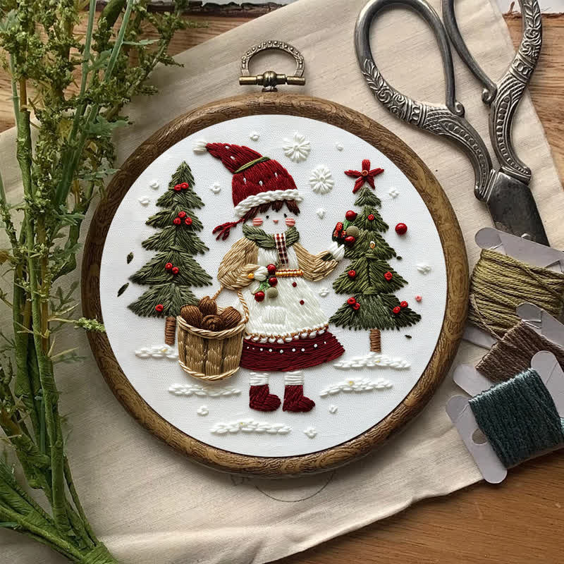 Rubbyoo Embroidery Kit - Christmas Day Girl - image 7