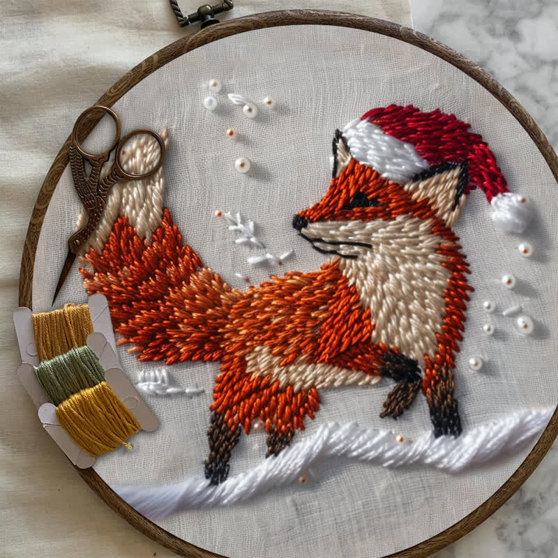Rubbyoo Embroidery Kit - Red Fox Looks Back - image 6