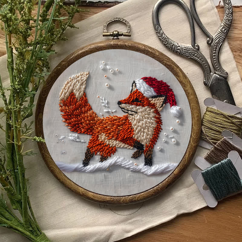 Rubbyoo Embroidery Kit - Red Fox Looks Back - image 5