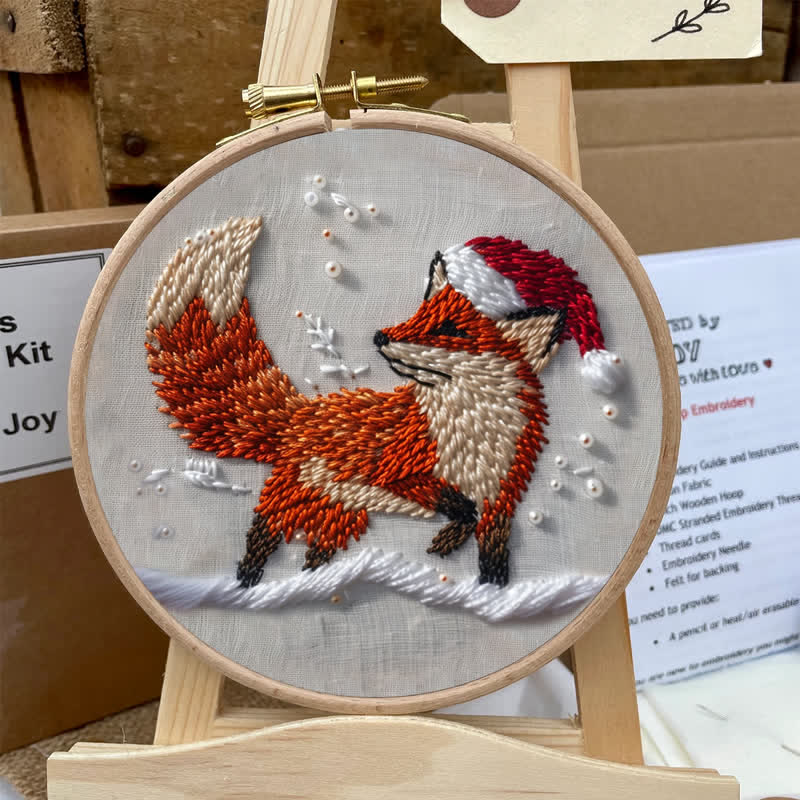 Rubbyoo Embroidery Kit - Red Fox Looks Back - image 4