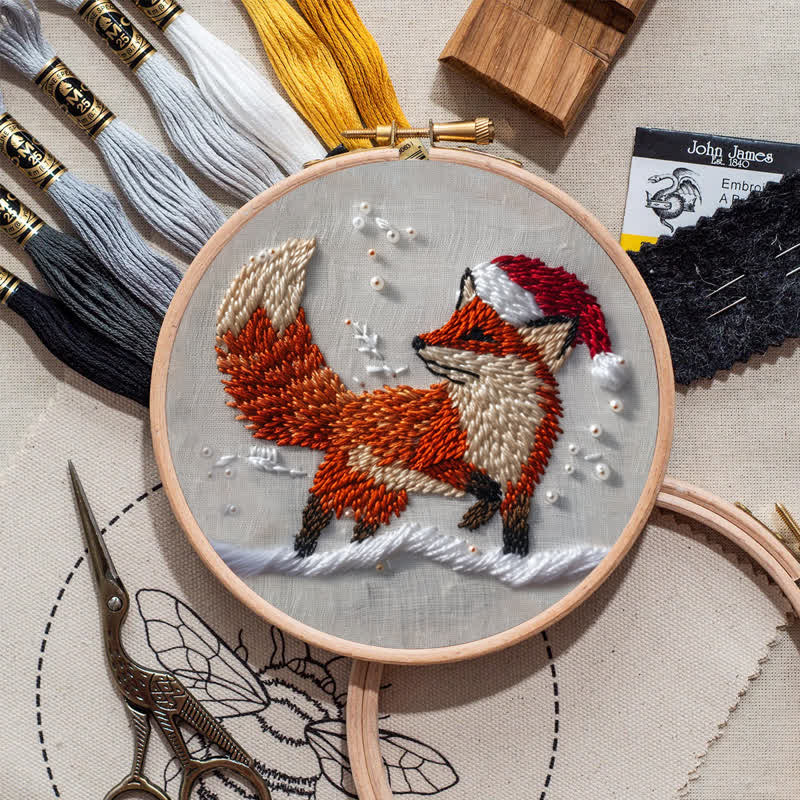 Rubbyoo Embroidery Kit - Red Fox Looks Back - image 8