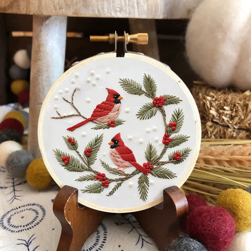 Rubbyoo Embroidery Kit - Cardinals - image 1