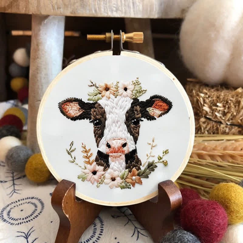 Rubbyoo Embroidery Kit - Cow - image 1
