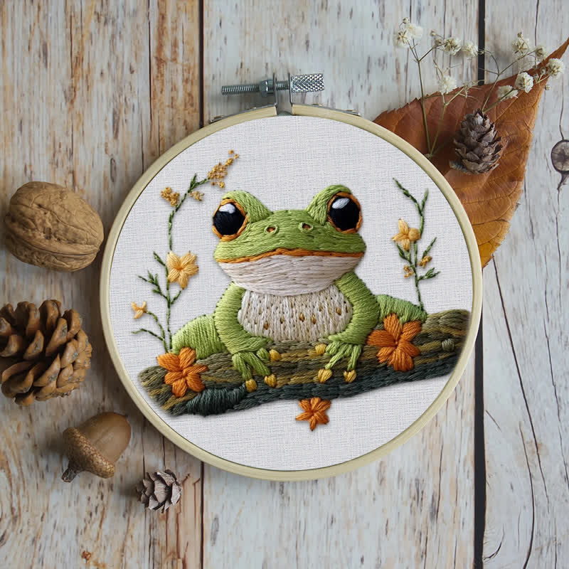 Rubbyoo Embroidery Kit - Frog Embroidery Hoop Art - image 7