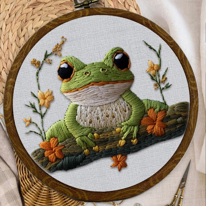 Rubbyoo Embroidery Kit - Frog Embroidery Hoop Art - image 9