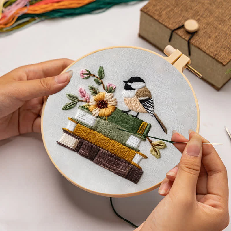 Rubbyoo Embroidery Kit - Reading Time - image 1