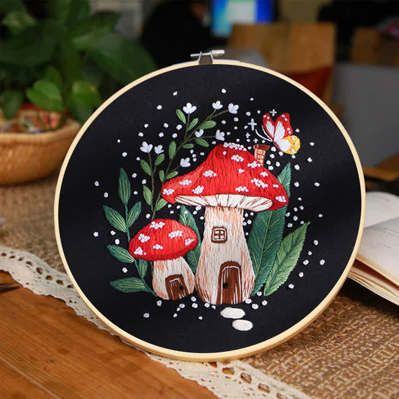 Rubbyoo Embroidery Kit - "Magic mushrooms" - image 1