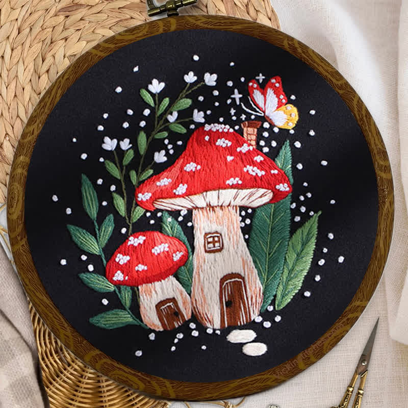 Rubbyoo Embroidery Kit - "Magic mushrooms" - image 3