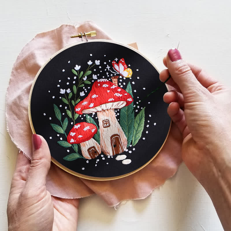 Rubbyoo Embroidery Kit - "Magic mushrooms" - image 4