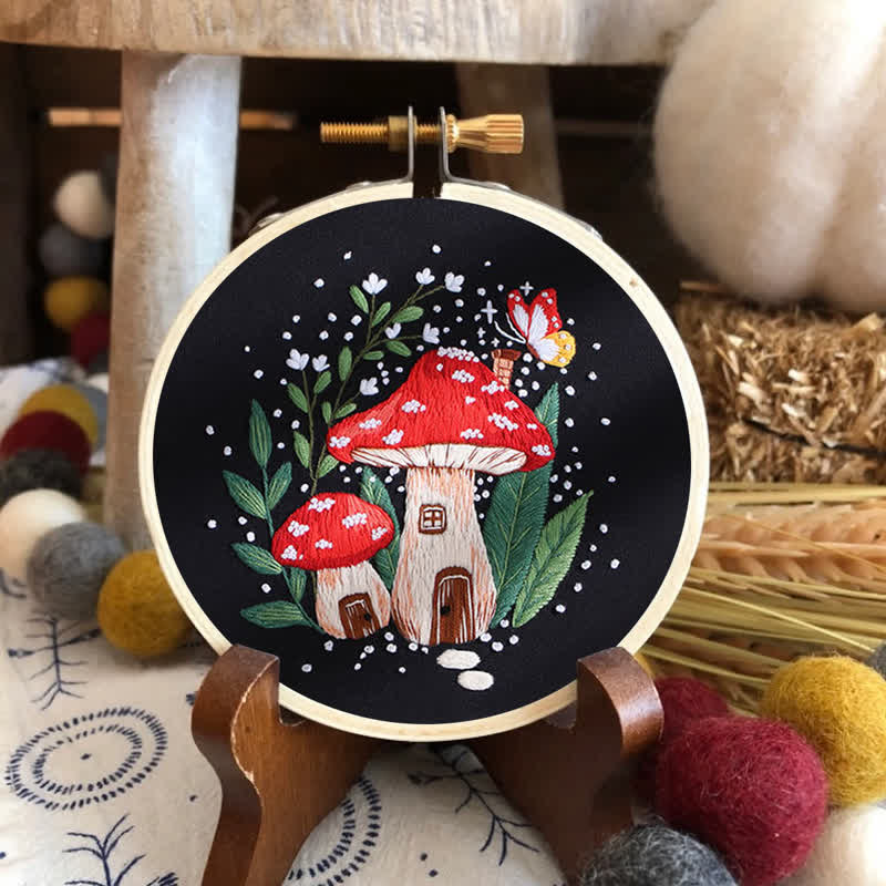 Rubbyoo Embroidery Kit - "Magic mushrooms" - image 2