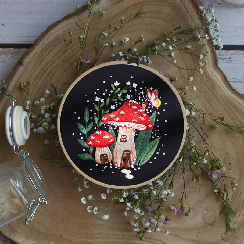 Rubbyoo Embroidery Kit - "Magic mushrooms" - image 5