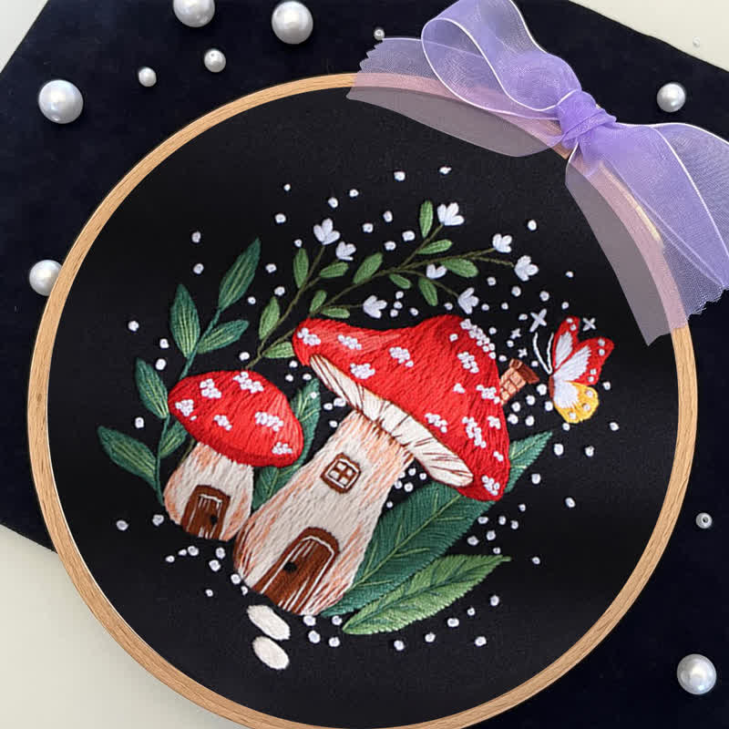 Rubbyoo Embroidery Kit - "Magic mushrooms" - image 6