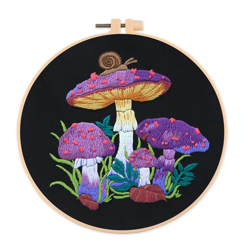 Rubbyoo Embroidery Kit -  Purple Mushroom Fantasy - image 0