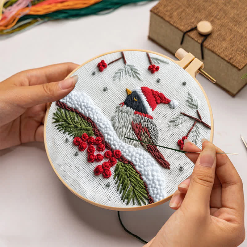Rubbyoo Embroidery Kit - "Little sparrow"  Christmas Gift  - image 2