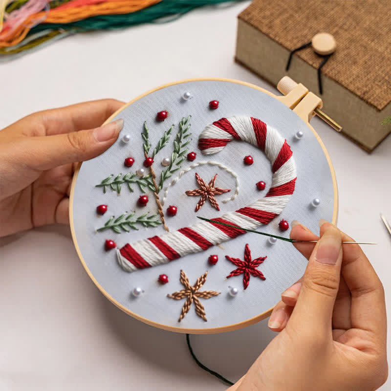Rubbyoo Embroidery Kit -"Magnificent Mini - Candy Cane" - image 2