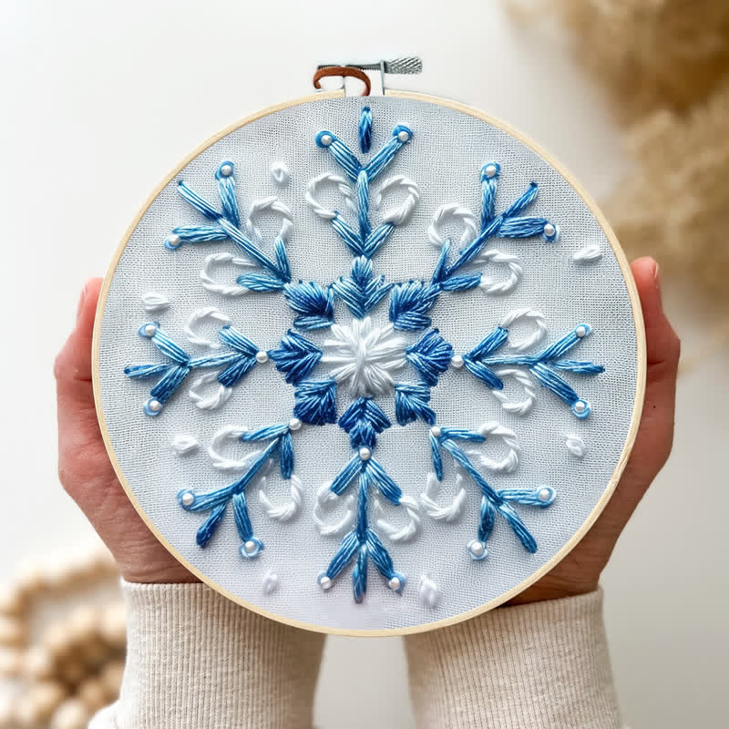 Rubbyoo Embroidery Kit - Blue Snowflake - image 2