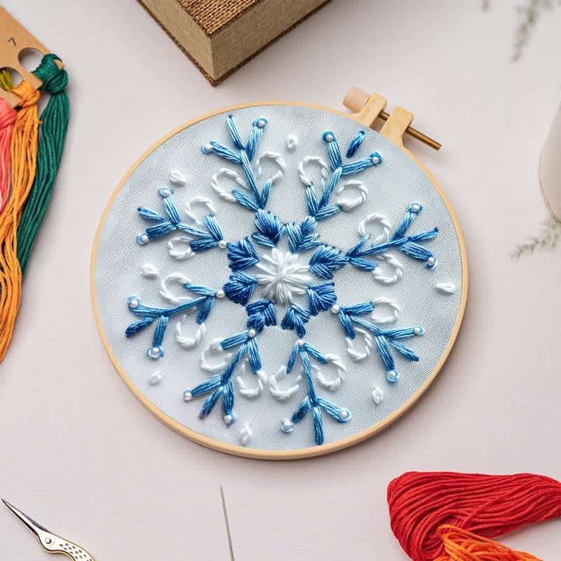 Rubbyoo Embroidery Kit - Blue Snowflake - image 4