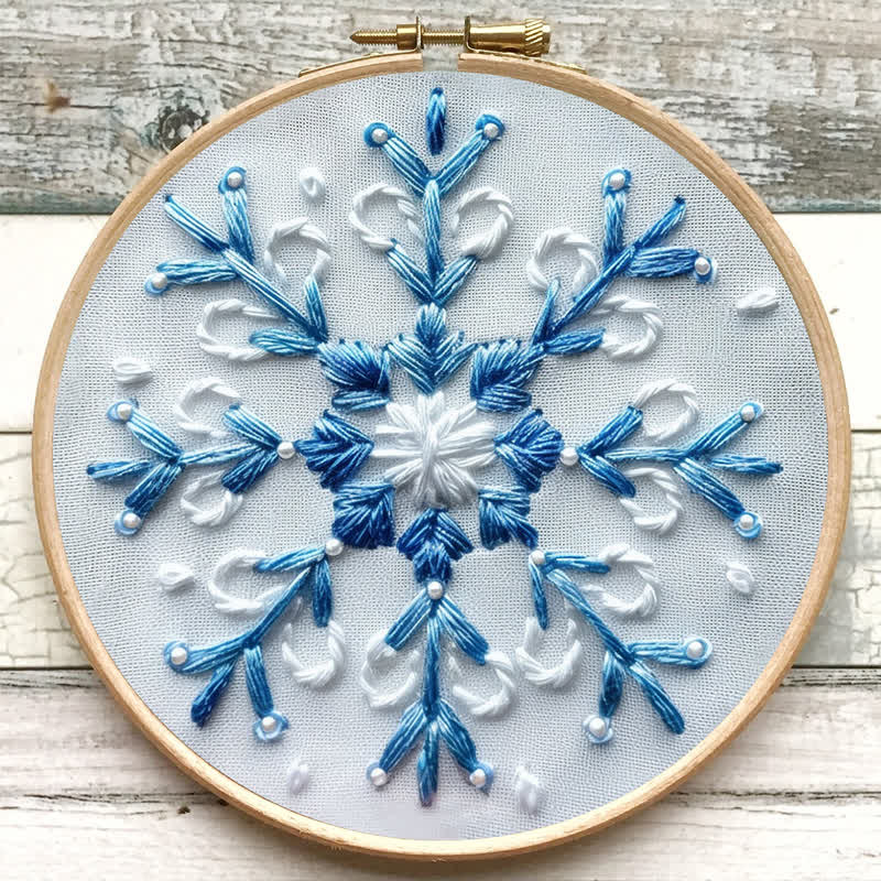 Rubbyoo Embroidery Kit - Blue Snowflake - image 5