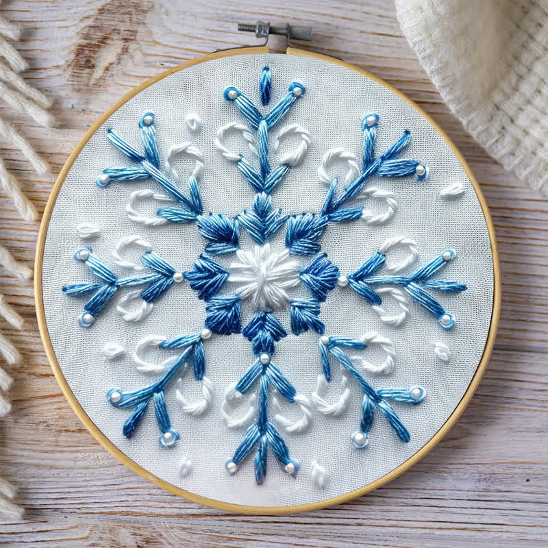Rubbyoo Embroidery Kit - Blue Snowflake - image 7