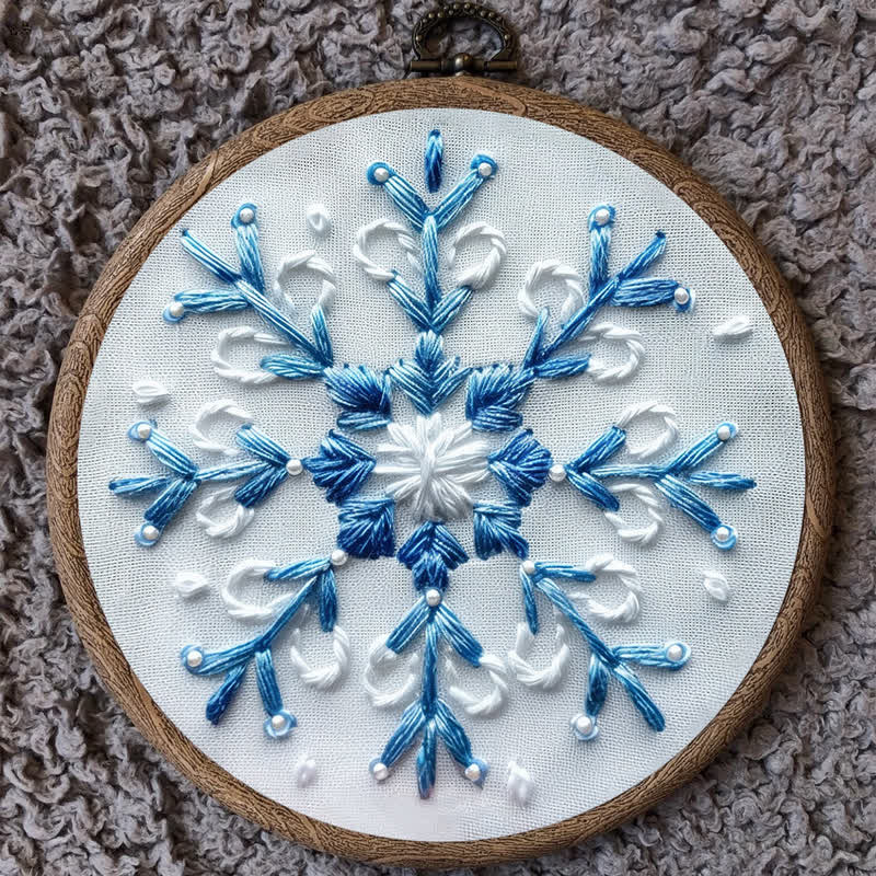 Rubbyoo Embroidery Kit - Blue Snowflake - image 8