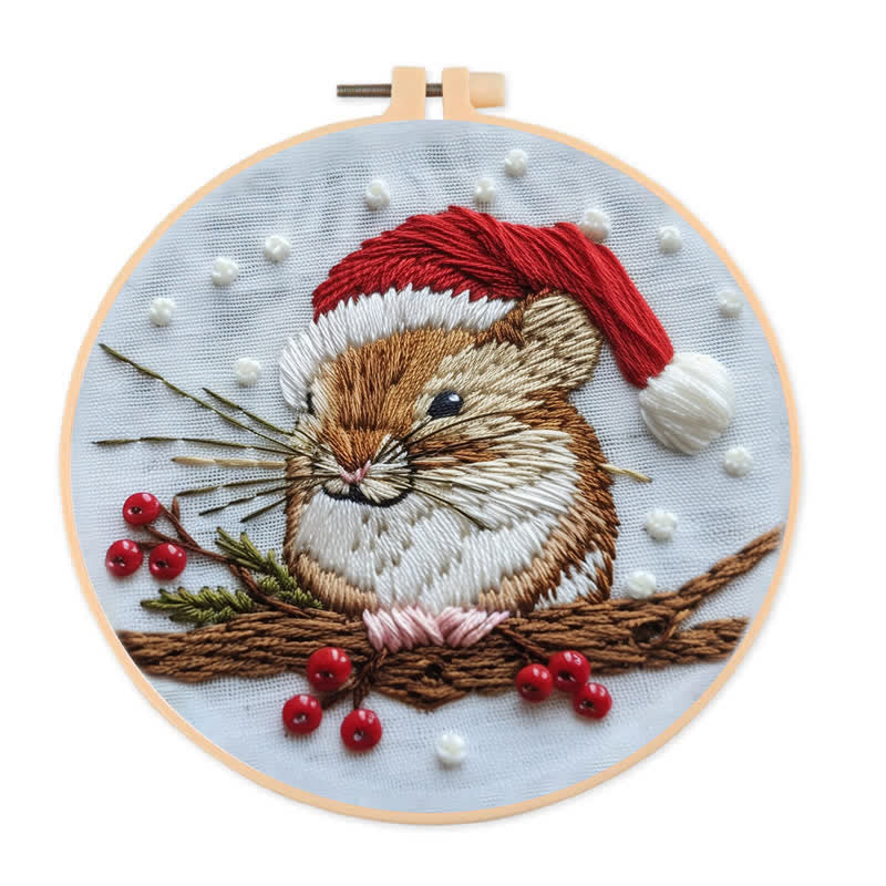 Rubbyoo Embroidery Kit - Christmas Mouse - image 0