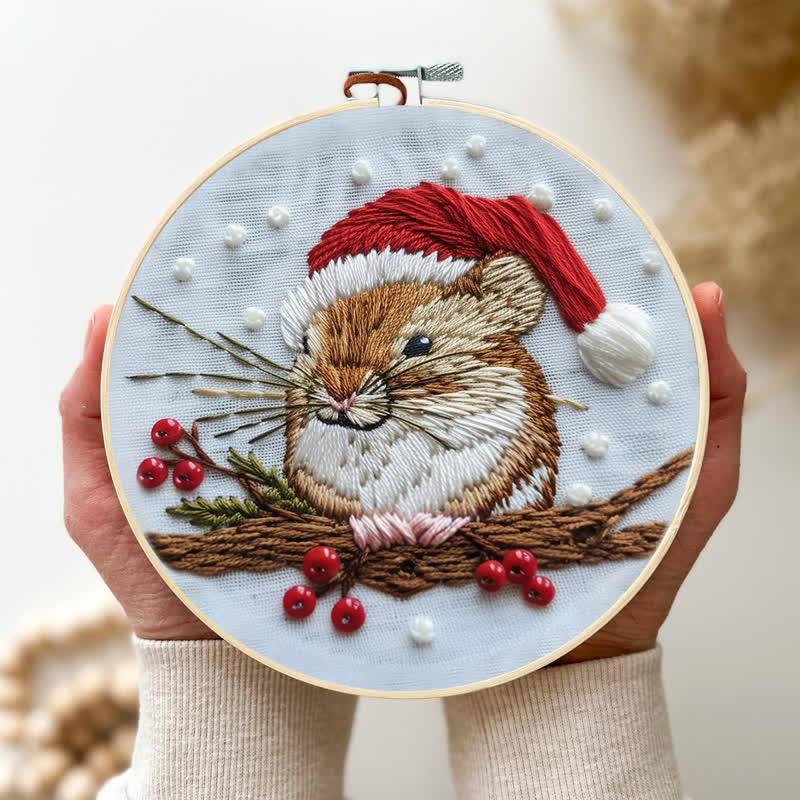 Rubbyoo Embroidery Kit - Christmas Mouse - image 2