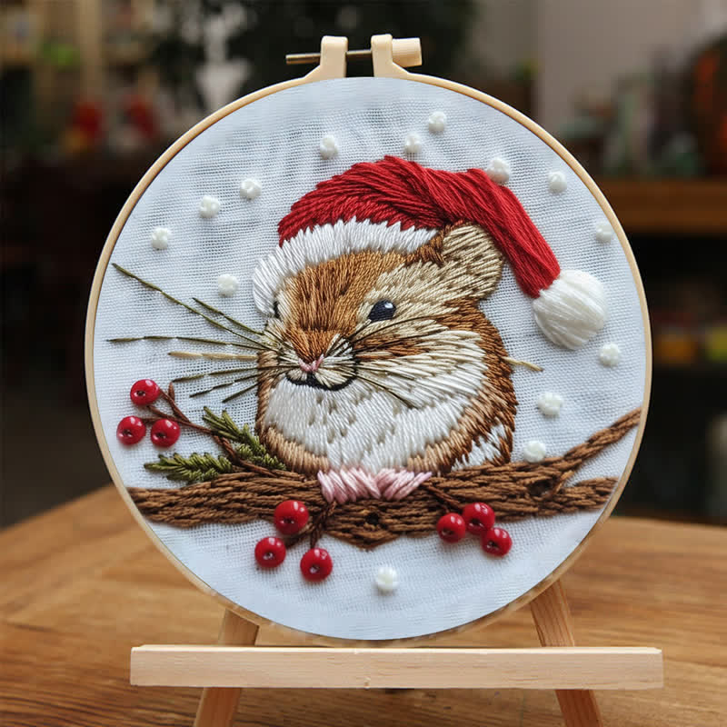 Rubbyoo Embroidery Kit - Christmas Mouse - image 3
